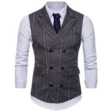 2018 New Arrival Dress Vests For Men Slim Fit Mens Suit Vest Male Waistcoat Gilet Homme Casual Sleeveless Fo Jackets Men Fashion Mens Tweed Suit Mens Suit Vest