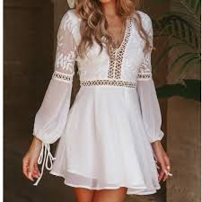 Loose Long Floral Printed Chiffon Dress Sheer Split Long Sleeve Rayon Maxi Dress White Boho Dress Short Mini Dress Flowy Dress Short