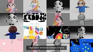 Mega Cartoon 3D Character Collection | CGTrader