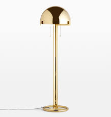 A beautiful and substantial vintage floor lamp with an intentional distressed metal façade and subtle decorative detailing at center and near bottom base. Altadena Metal Shade Floor Lamp Rejuvenation
