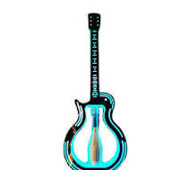 Illuminated Guitar Wine Rack, LED Champagne Bottle Display ...