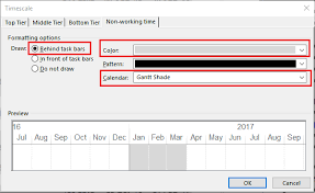 how to highlight a time period in gantt chart in microsoft