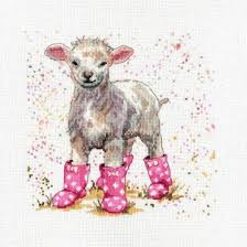 The set of 4 designs costs £4.80 as an instant chart download from her etsy store. Creative World Of Crafts Lottie The Lamb Cross Stitch Kit