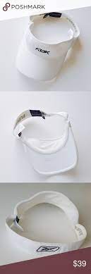 Reebok Flexfit White Golf Tennis Visor Cap Visor Cap Tennis Visor Reebok