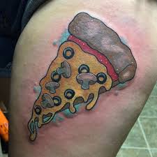Olives And Mushrooms By Katreenr Tag Us In Your Pizza Tattoos Pizzatattoos Pizzatattoos Inkt