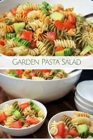 This Cold Pasta Salad Is Easy To Make And Comes Together Quickly Made With Tomatoes Cucumbers Pasta Salad Recipes Cold Pasta Salad Recipes Salad Side Dishes
