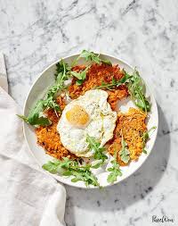 Sweet Potato Rosti With Fried Eggs And Greens Recipe Morning Recipes Breakfast Healthy Appetizers Breakfast Recipes