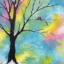 Tuesday Nights Are For Paintings Like This Reserve Your Seat For The Stained Glass Snow Painting December 19th The Perfe Art Painting Art Canvas Painting Diy