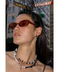 Velvet Luna Chunky Hoop Earrings With Silver Sparkle Charm 1.3″