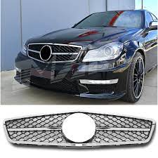 Compared with luxury models, sport versions use wider rear tires and wheels, sit more than half an. For Mercedes Benz C Class W204 C63 Amg Look Grille Chrome Sa Tuning24 De Tuning Shop For Cars