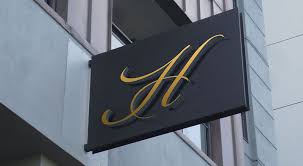 Free Hotel Wall Mounted Signage Mockup Psd In 2020 Free Hotel Mockup Signage