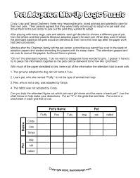 Every item on this page was chosen by a woman's day editor. Pet Adoption Logic Puzzle Free Coloring Pages For Kids Printable Colouring Sheets Math Logic Puzzles Logic Puzzles Kid Logic