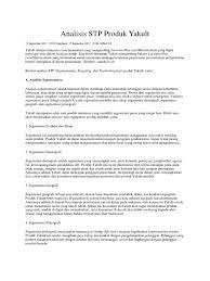 Analisis segmentasi pasar produk yoghurt berdasarkan perilaku konsumen pada hypermart cabang panakukang, makassar. Analisis Stp Produk Yakult