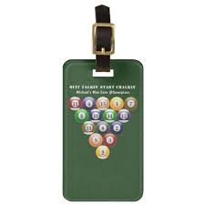 Eight Ball Rack Billiard Balls 8 Ball Pool Game Luggage Tag Zazzle Com In 2020 Pool Balls Pool Games Billiards