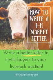 How To Write A 4 H Buyer Letter Thriving On Ordinary 4 H Showing Livestock Livestock Judging