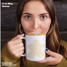 Yellow Mandala Meeple Coffee Mugs