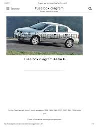 This is one of the formulas for you to be successful. Fuse And Relay Box Diagram Opel Vauxhall Astra G Wl1pkyq782lj
