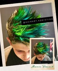 Boys Hair Peacock Inspo Lime Green Aqua Turquoise Men Hair Color Mens Hair Colour Boy Hairstyles