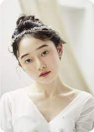 顔タイプ診断 フレッシュ さんに似合う花嫁ヘア アクセstyle4 花嫁 髪型 ミディアム ヘアスタイリング 花嫁 ヘア