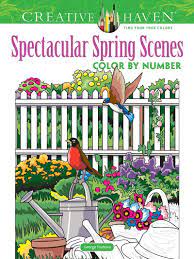 Use them for guidance or strike out on your own! Creative Haven Spectacular Spring Scenes Color By Number Creative Haven Coloring Books George Toufexis Amazon De Bucher