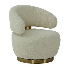 Everly Quinn Tollett Faux Shearling Barrel Chair Wayfair