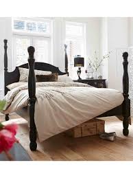 Black 4 Poster King Bed Four Poster Black Bed Comfy Elegant With Images Black Wood Bed Black Wood Bed Frame Bed Furniture