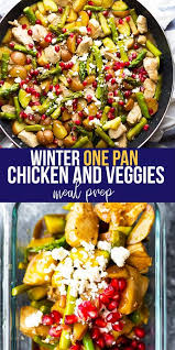 Winter One Pan Chicken And Veggies Sweetpeasandsaffron Com Recipe Pumpkin Recipes Healthy Meals Dinner Meal Prep