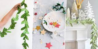 Noël en papier faciles à faire soimême. 10 Idees Pour Fabriquer Une Guirlande De Noel En Papier Marie Claire