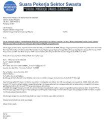 Marmotku menjamin contoh surat lamaran pekerjaan melalui email tidak langsung ditolak oleh hrd. Suara Pekerja Sektor Swasta Draf Surat Aduan Ke Jabatan Tenaga Kerja Disini Admin Ada Drafkan Contoh Surat Aduan Yang Boleh Pekerja Gunakan Untuk Membuat Aduan Ke Jtk Melalui Email Ke Jtk