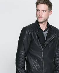 Faux Leather Biker Jacket Zara Man Base Fabric 84 Viscose 16 Polyester Coating 100 Polyurethane Chaquetas De Ciclista Accesorios Para Hombre