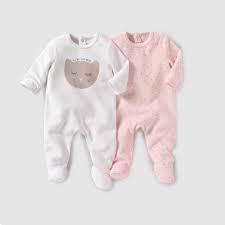 Pour accompagner bébé de la maternité à ses premiers pas, ce rayon propose des vêtements pour filles de 0 à 36 mois. Pyjama Velours Lot De 2 0 Mois 3 Ans R Mini Blanc Rose La Redoute Pyjama Bebe Pyjama Bebe Fille Filles Bebe