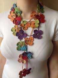 Multiple Options Flower Crochet Scarf Gifts For Her Scarf For Etsy Crochet Flower Scarf Crochet Floral Crochet