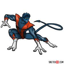 Keep a cat and pumpkin company on a magical night. How To Draw Nightcrawler From X Men Series Sketchok Easy Drawing Guides