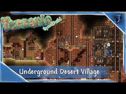 Please like and subscribe if your new. Terraria Speed Build Underground Desert Village Youtube