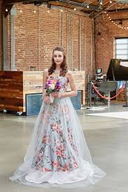 100 Colorful Non White Wedding Dresses Non White Wedding Dresses Printed Wedding Dress Floral Wedding Dress