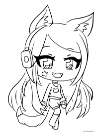 Elegant anime coloring pages for adults drawing in 2019 download full resolution. Gacha Life Kawaii Listen Music Coloring Pages Printable