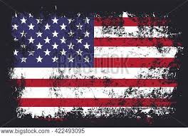 Black and white american flag vector image. Vector Grunge Flag Vector Photo Free Trial Bigstock
