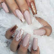 I Thought That I Was Dreaming When U Said U Loved Me Rose Gold Nails Gold Nail Designs Gold Nail Art