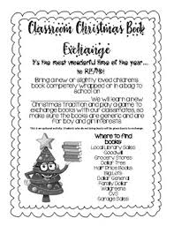 Classroom Christmas Book Exchange Flyer Many Options Christmas Classroom Christmas Books Book Exchange
