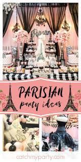 I picked here a couple of different color schemes and styles to get your started. Paris Birthday Reagan S Parisian 10th Birthday Party Catch My Party Parisian Birthday Party Paris Themed Birthday Party Paris Party Decorations