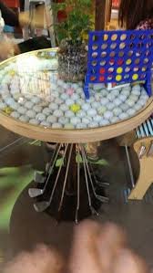 Golf Ball Table At Or Show Keen Golf Ball Gift Golf Ball Crafts Golf Club Art