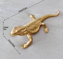 Amazon.com: Tricune Gold Lizard Sculpture Solid Metal ...