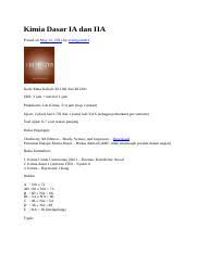 Bab ii atom, molekul, dan ion (buku kimia chang raymond) Kimia Dasar Ia Dan Iia Kimia Dasar Ia Dan Iia Posted On By Avantgarde03 Kode Mata Kuliah Ki1101 Dan Ki1201 Sks 3 Jam Tutorial 1 Jam Praktikum Lab Course Hero