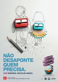 Campaign About Used Scholar Material Donations On Behance Creative Poster Design Creative Posters Creative Advertising