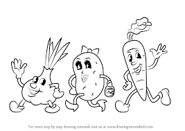 This is a great drawing tutorial for kids and beginner cartoonists. Learn How To Draw Cartoon Vegetables Cartoons For Kids Step By Step Drawing Tutorials