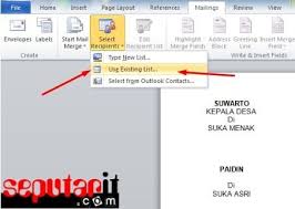 Berikut tampilan dari data daftar nama yang diundang, nanti bisa kawan edit. Ini Dia Tempat Download Label Undangan Siap Cetak Versi Mail Merge Model Ukuran Koala 103