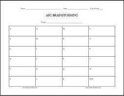 abc brainstorming graphic organizer and others from