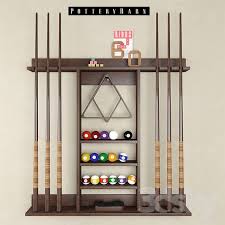 Cue Stick Storage Rack Pottery Barn Pool Table Room Basement Decor Billiards Room Decor