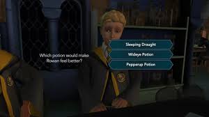 Shrinking solution, also known as a shrinking potion2, is a potion that causes the drinker to shrink to a younger form1. Why Is Rowan Asking Me This In The Third Person Do You Need Help Or Something Buddy I Can Brew You A Potion Hphogwartsmystery