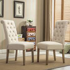High back & deep, supportive seat for lingering comfort. Exclusive Roundhill Furniture Habit Solid Wood Tufted Parsons Dining Chair Set Of 2 Blue Chairs Online Outlet Sale Propangas Com Br